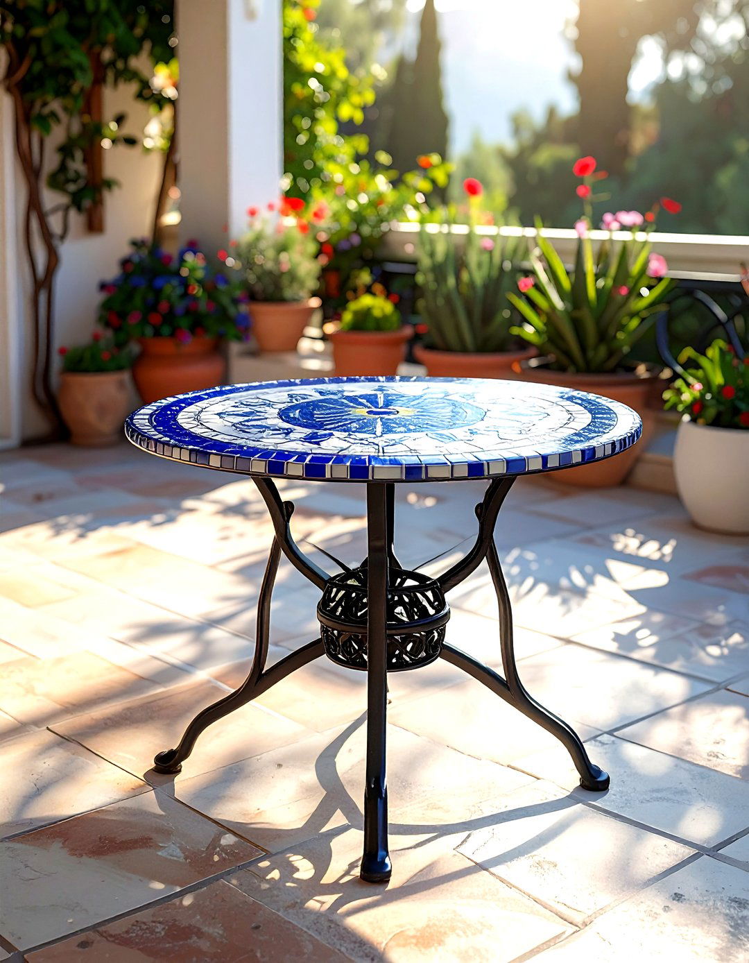 Mosaic Tile Outdoor Table - 30 outdoor dining furniture ideas