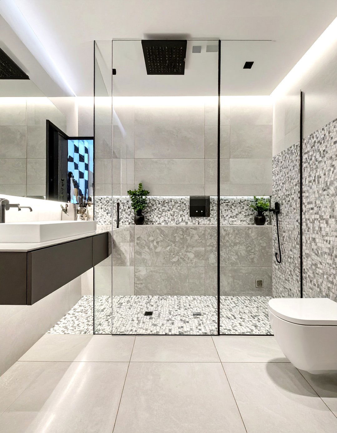 Mosaic ceramic tile bathroom - 30 ceramic bathroom ideas