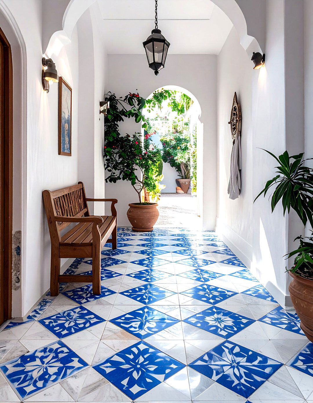 Mosaic tile floor - 30 Mediterranean home decor ideas