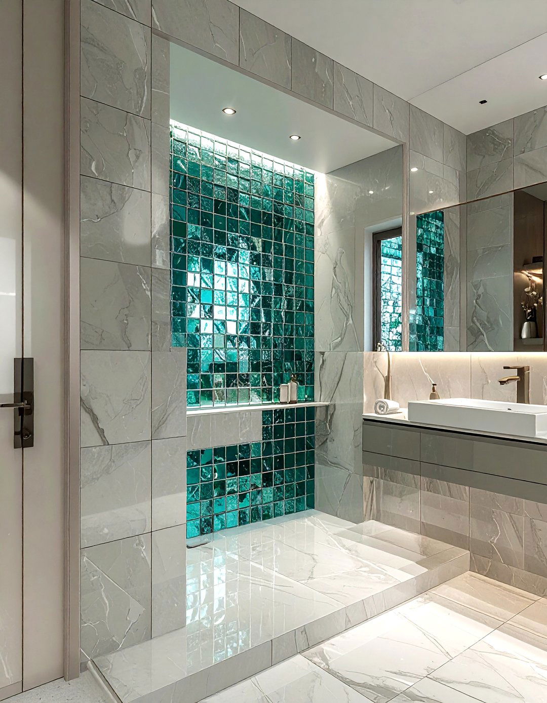 Mosaic tile niche - 30 tile niche ideas