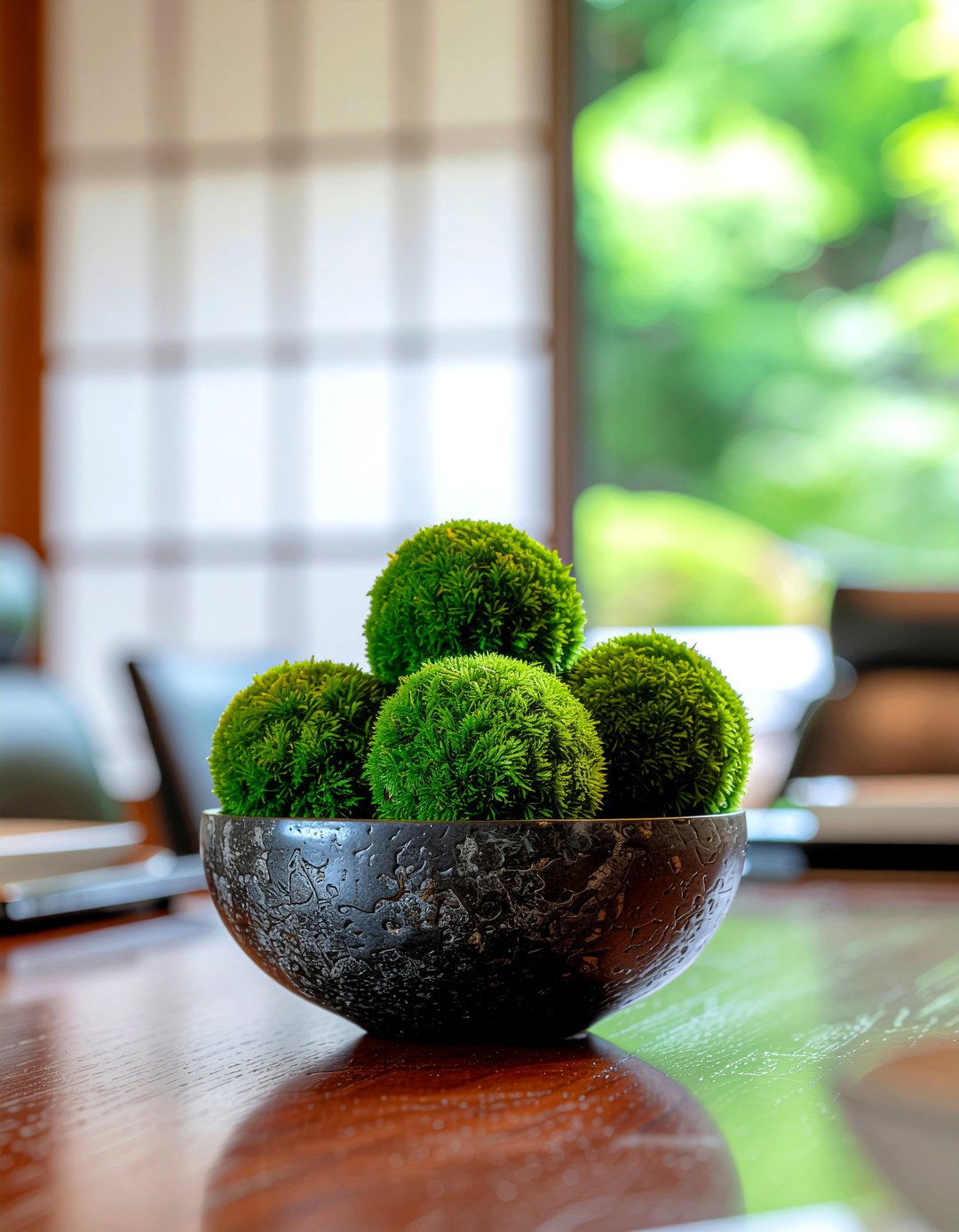 Moss Ball Bowl - 30 centerpiece dining room ideas