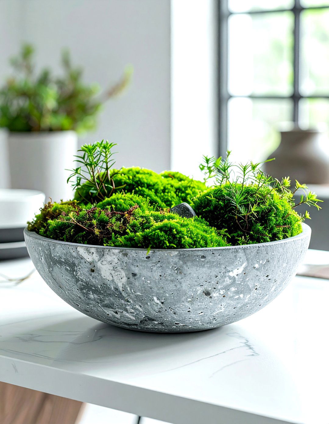 Moss Bowl Dining Table - 30 bowl centerpiece dining ideas