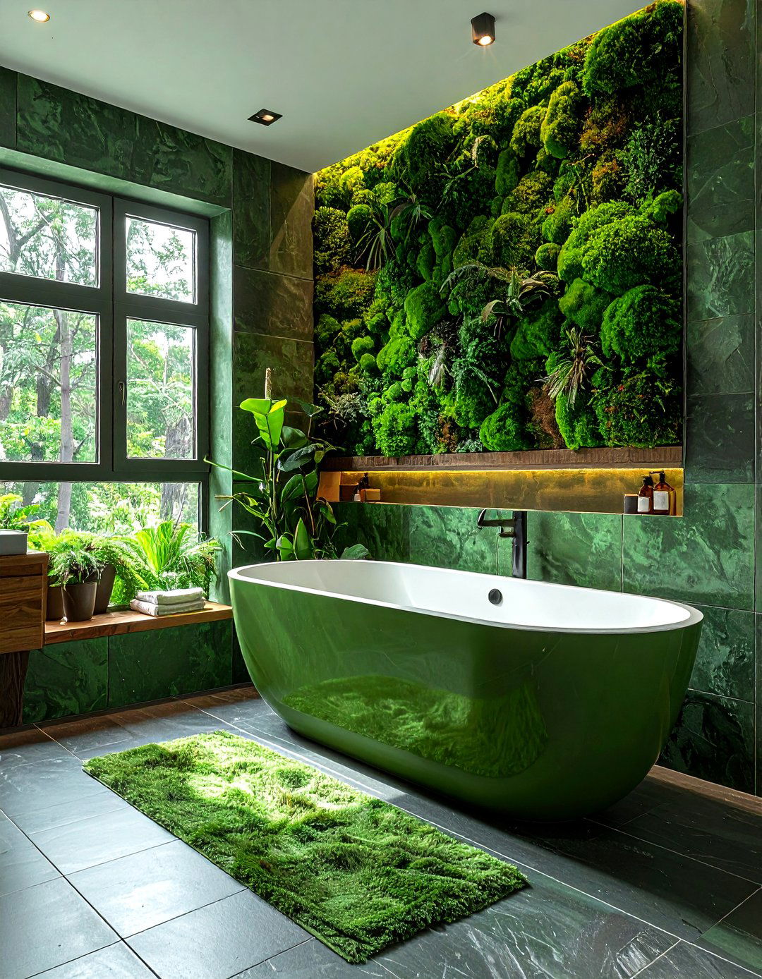 Moss Green Bathroom - 30 green bathroom decor ideas