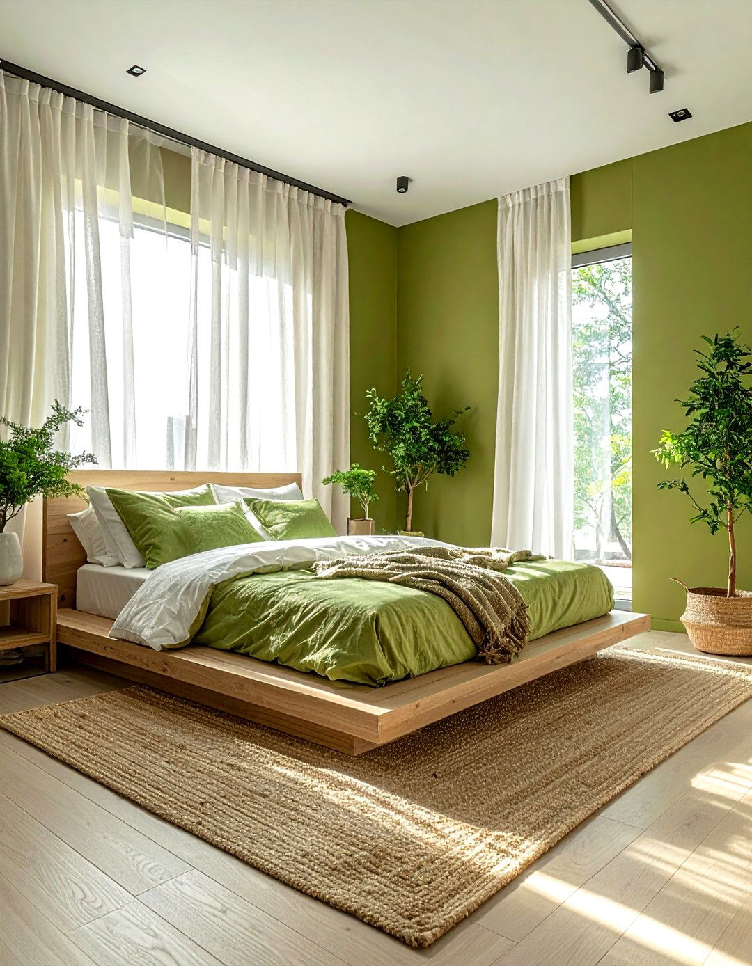 Moss green bedroom - 30 bold paint color ideas