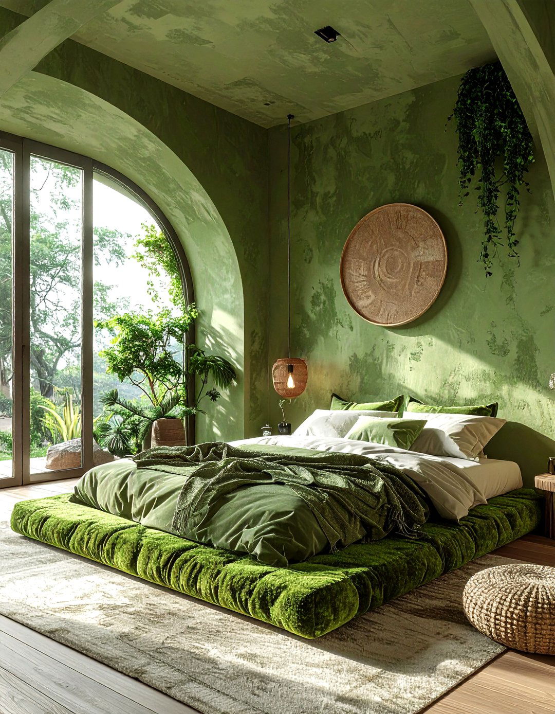 Moss green bedroom - 30 cool green bedroom ideas
