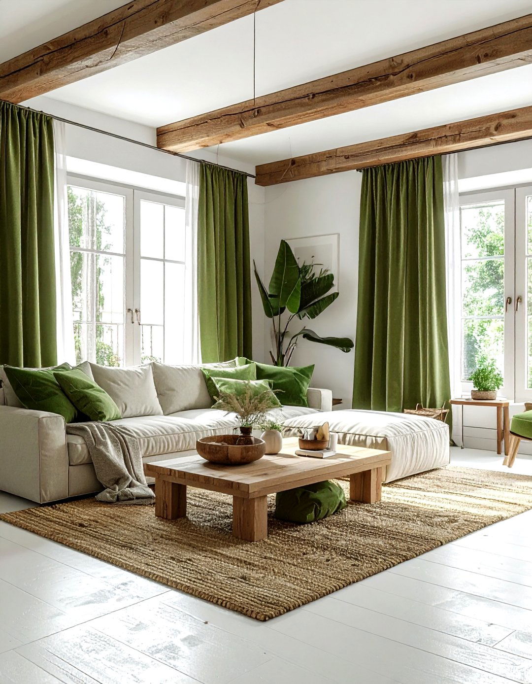 Moss green living room style - 30 cool green living room ideas