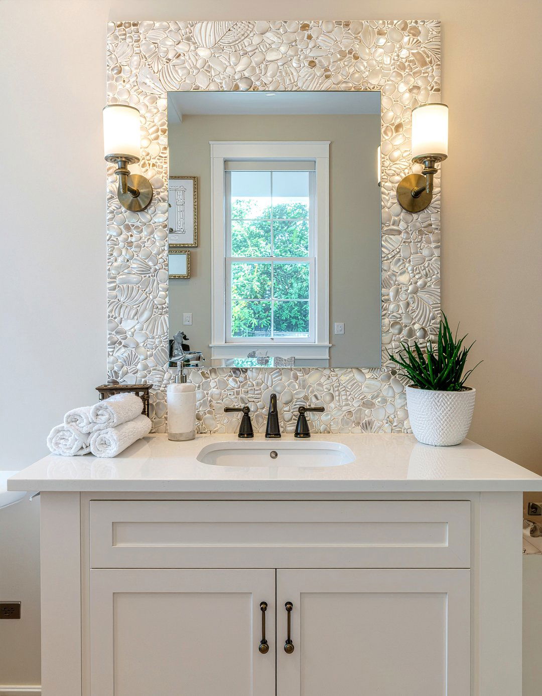 Mother of Pearl Bathroom Tile - 30 mosaic tile bathroom ideas