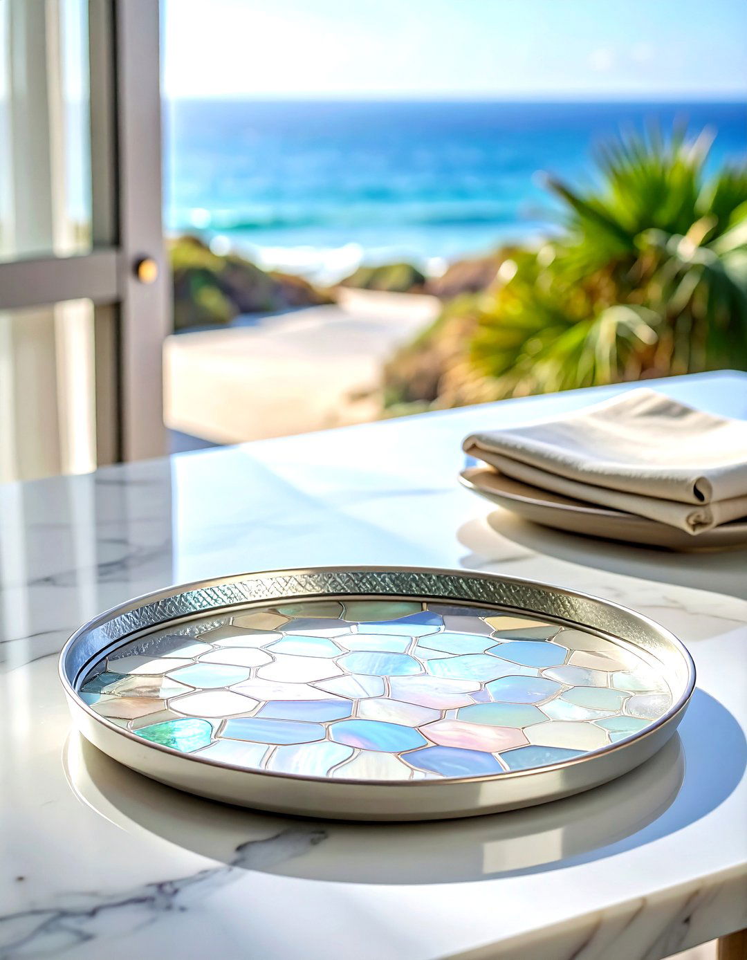 Mother of pearl tray - 30 living room catch all trays