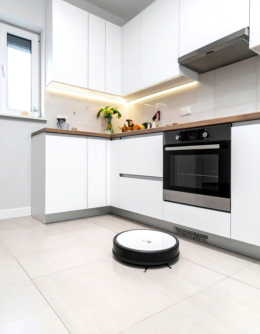 Motion Sensor Floor Vacuum - 30 touchless kitchen ideas