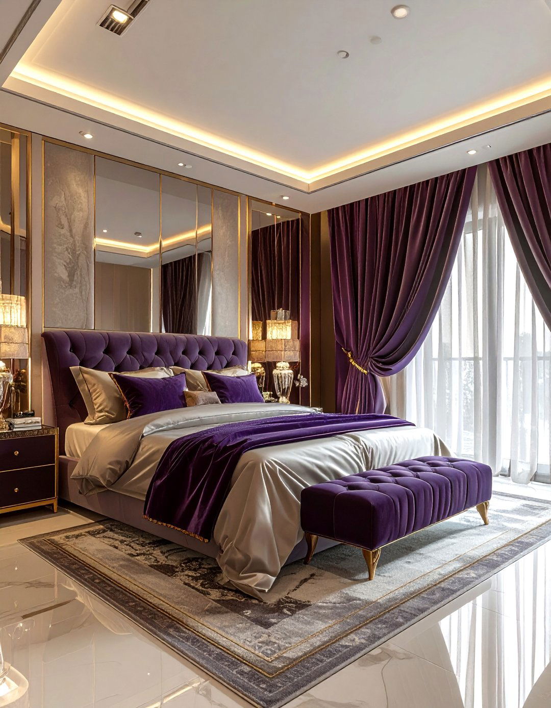 Motorized Curtains - 30 bedroom window treatment ideas