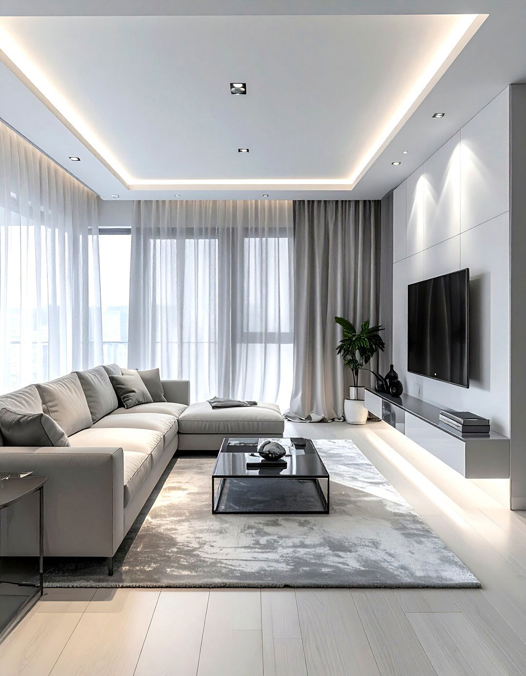 Motorized curtains - 30 living room curtain ideas