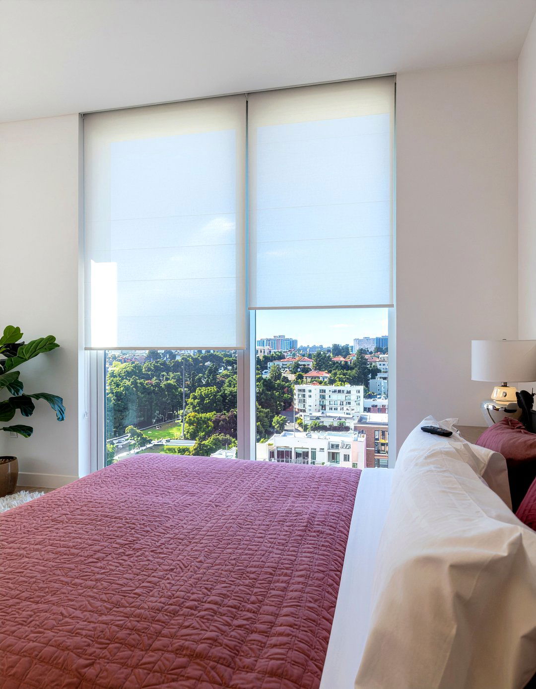 Motorized roman shades - 30 bedroom roman shades