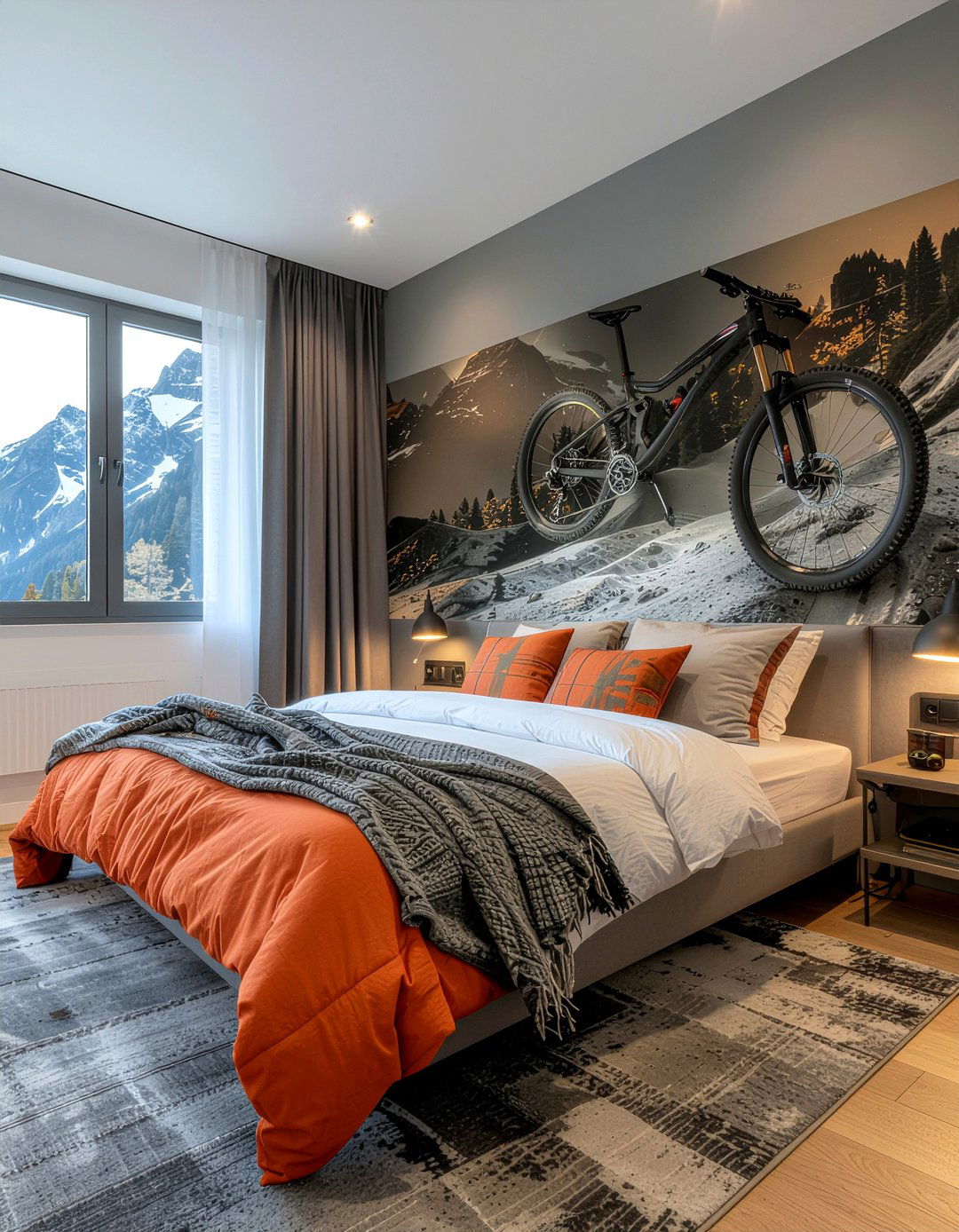 Mountain Biking Bedroom - 30 sports themed bedroom ideas