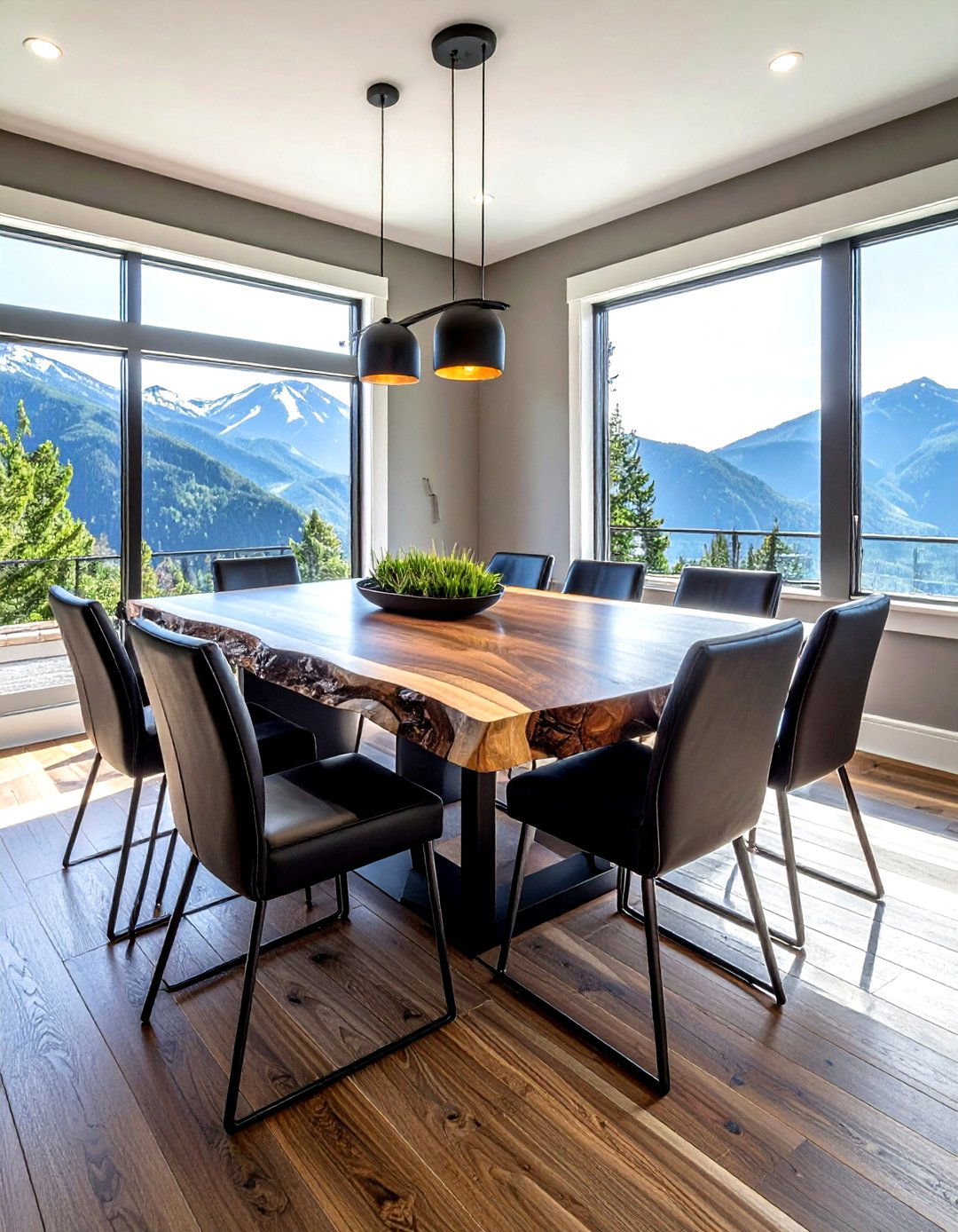 Mountain Dining Room Live Edge Table - 30 mountain dining room ideas