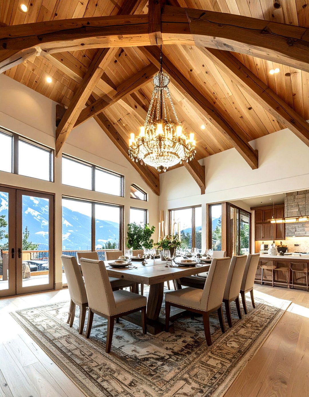 Mountain Dining Room Vaulted Ceiling - 30 mountain dining room ideas