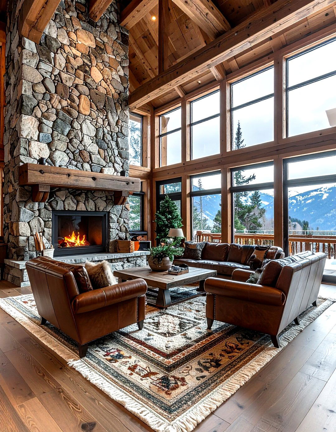 Mountain Lodge Living Room - 30 resort living room ideas