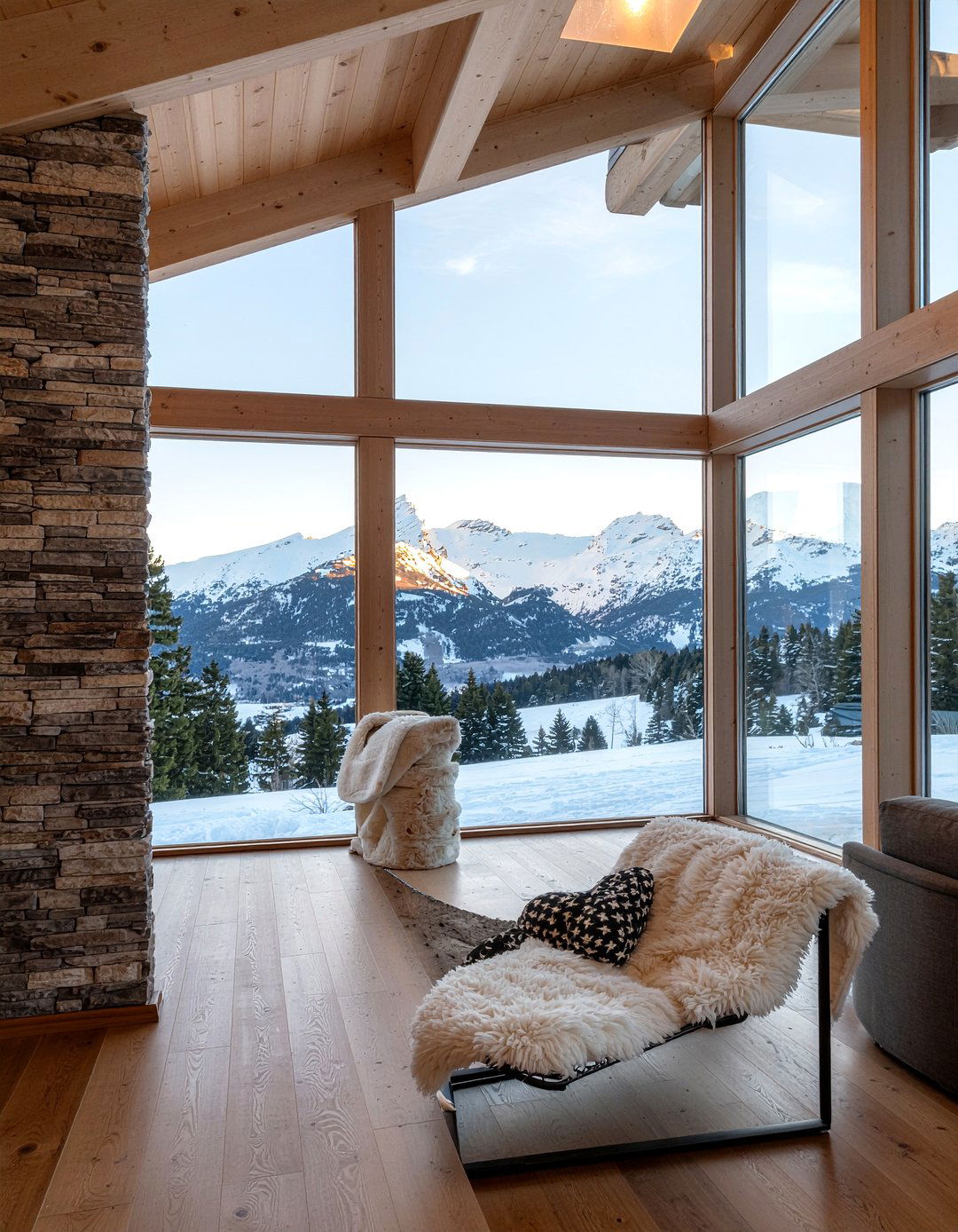 Mountain View Living Room - 30 nature themed living room ideas