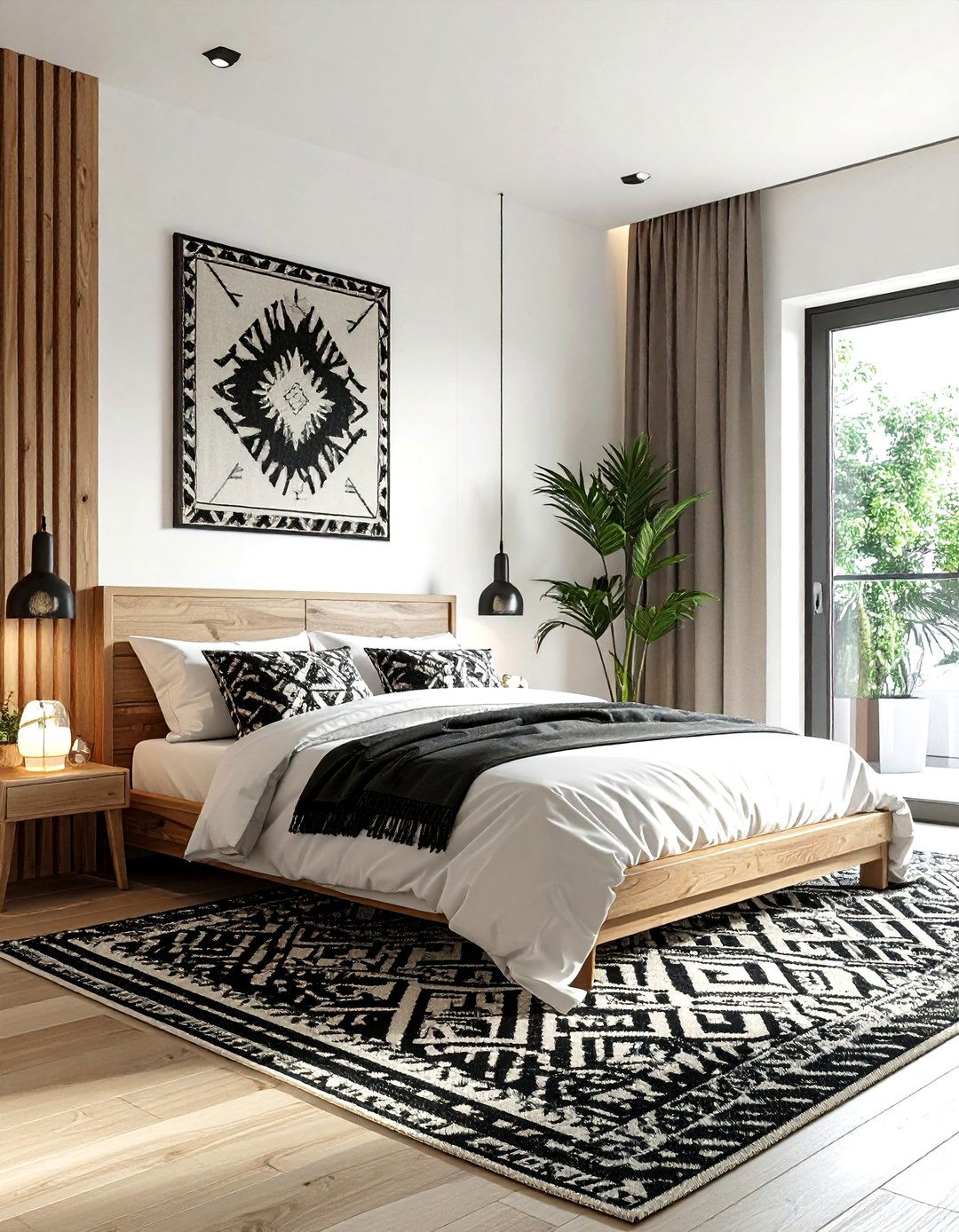 Mudcloth Patterned Room - 30 bohemian home decor ideas