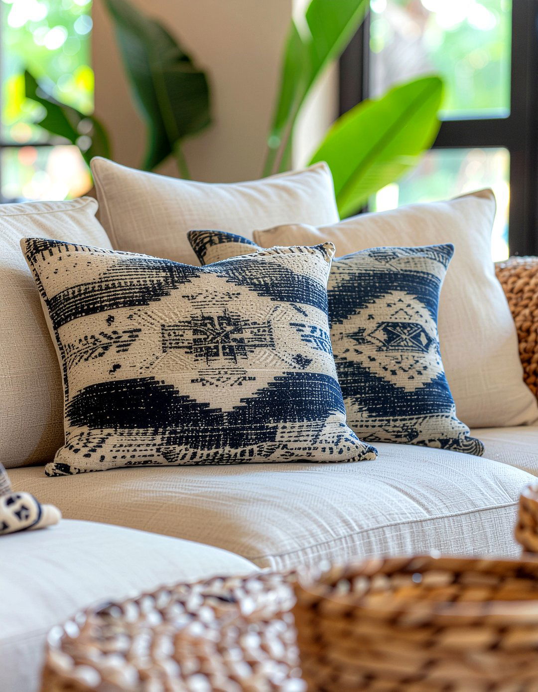 Mudcloth Pillow Living Room - 30 safari living room ideas