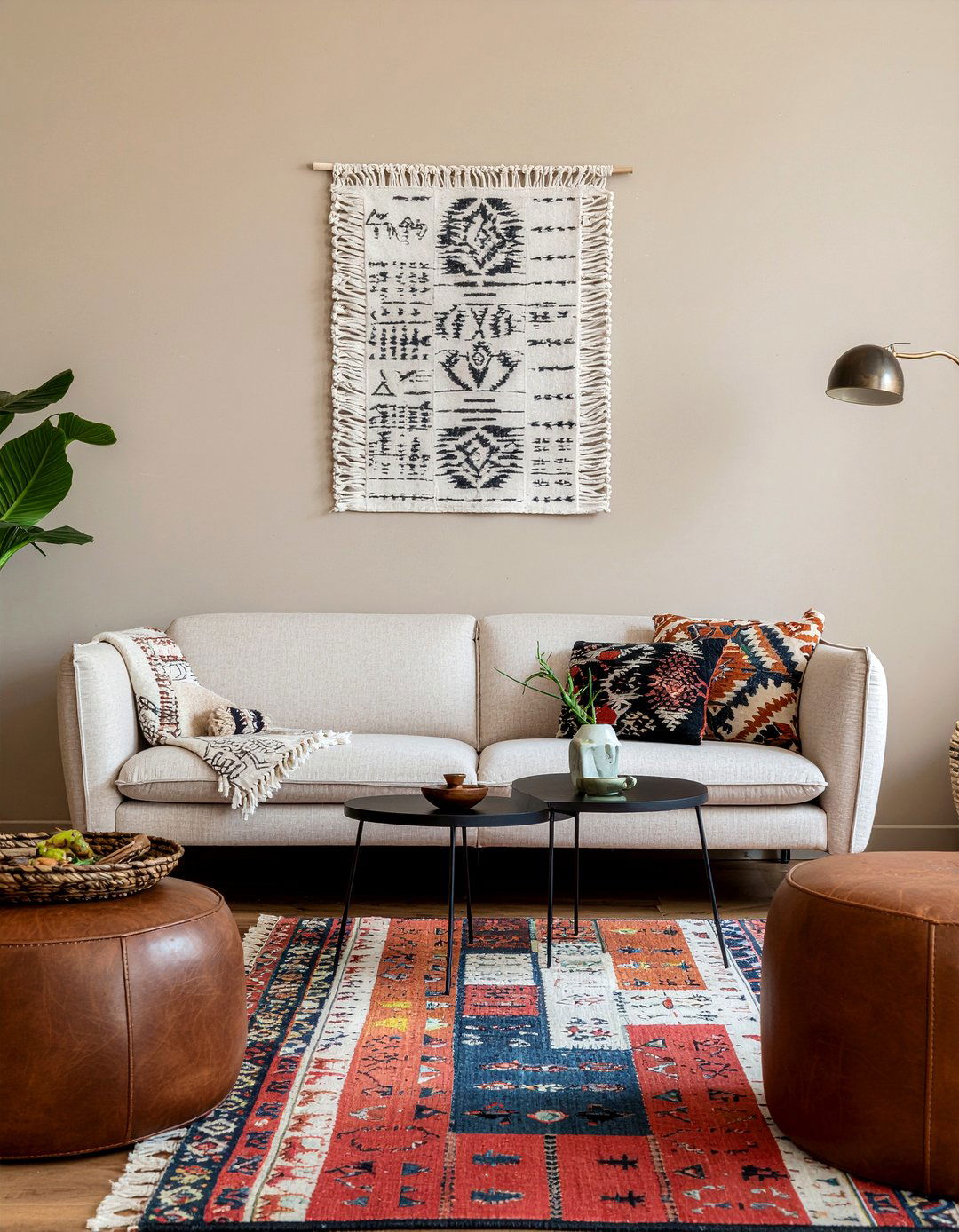 Mudcloth neutral wallpaper - 30 living room neutral wallpapers