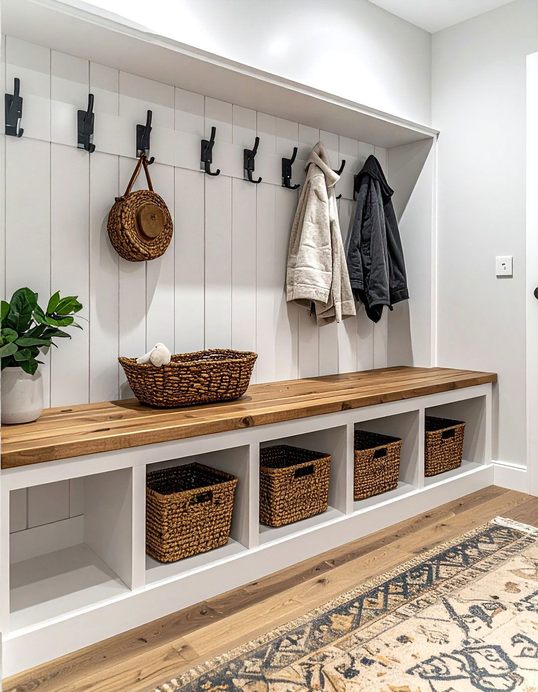 Mudroom Storage Bench - 30 show home decor ideas