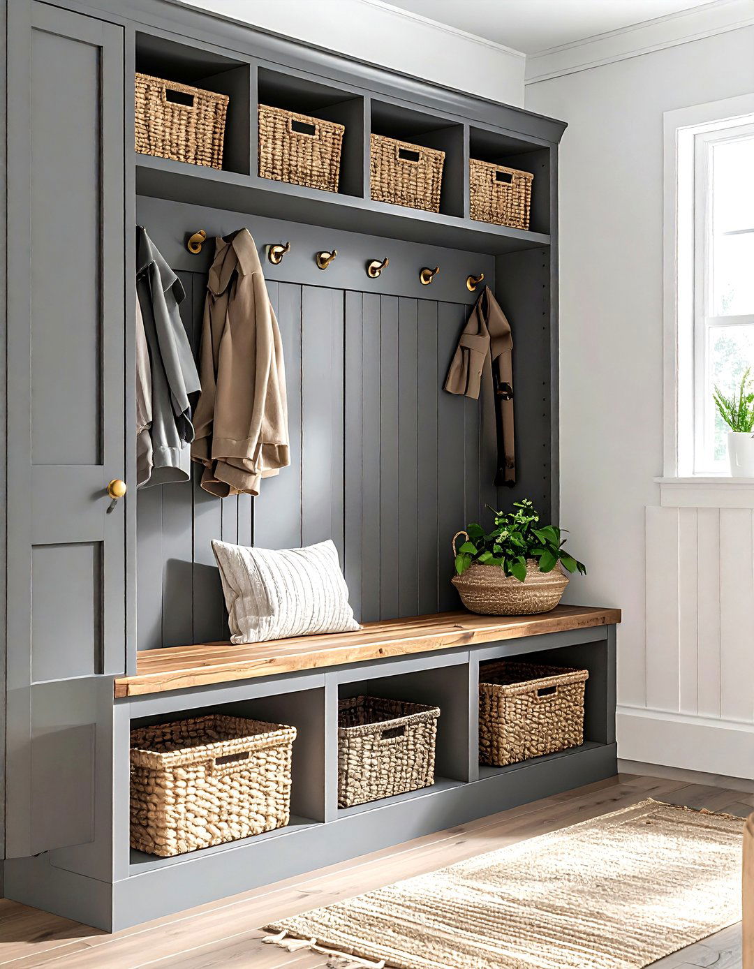Mudroom Storage Locker - 30 House Beautiful decor ideas
