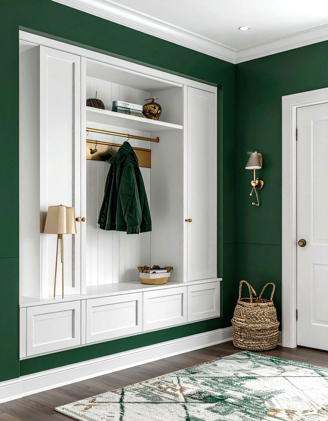 Mudroom accent wall - 30 mudroom decor ideas
