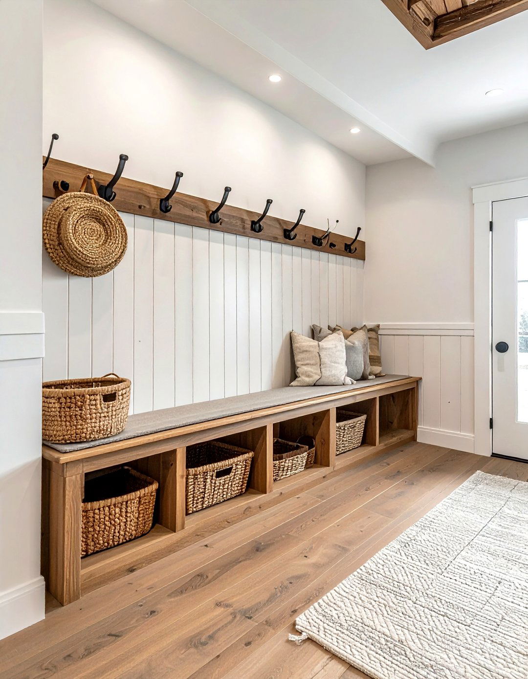 Mudroom bench back - 30 beadboard ideas