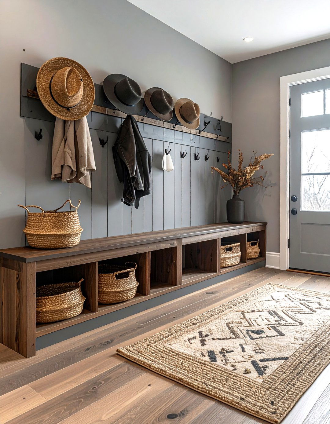 Mudroom bench storage - 30 cozy decor ideas