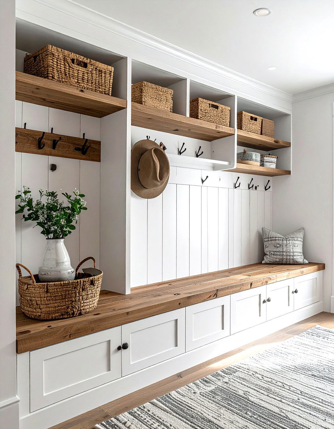 Mudroom bench storage - 30 decorating tips