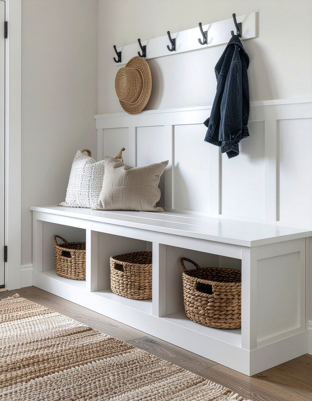 Mudroom bench with storage - 30 enduring decor ideas