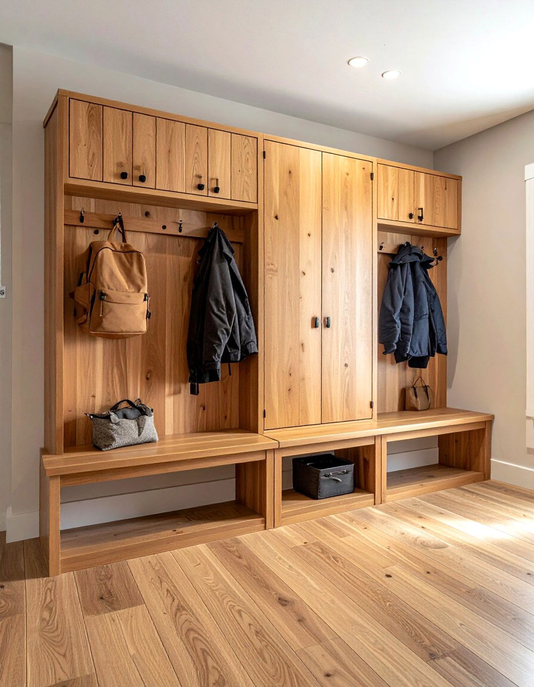 Mudroom locker station - 30 garage organization ideas