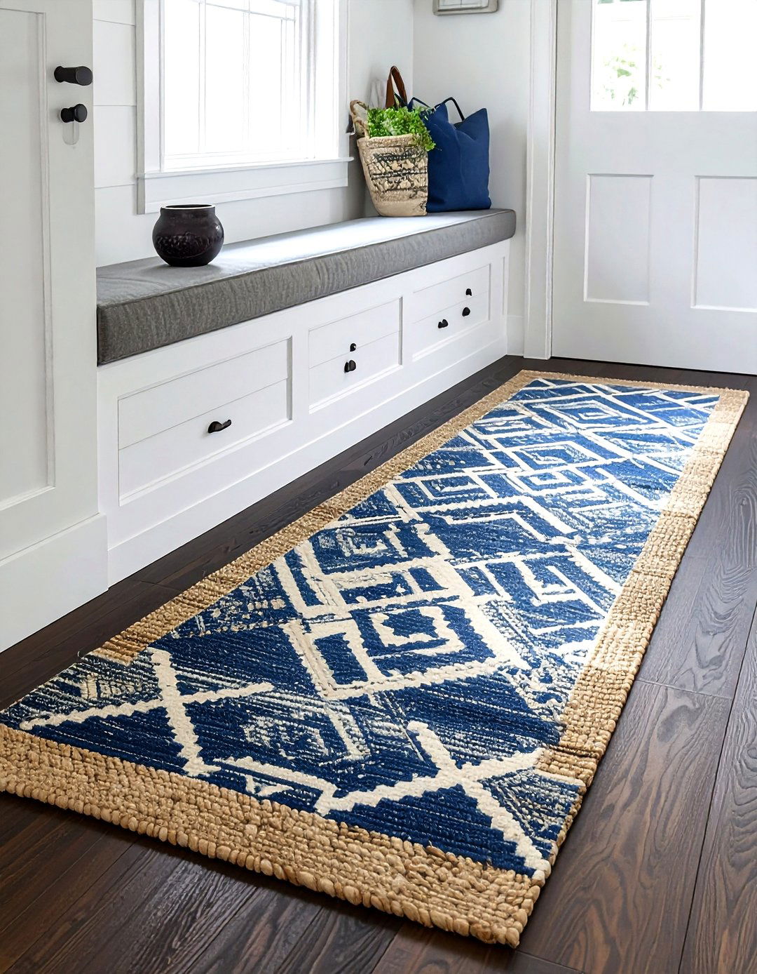 Mudroom runner rug - 30 mudroom decor ideas