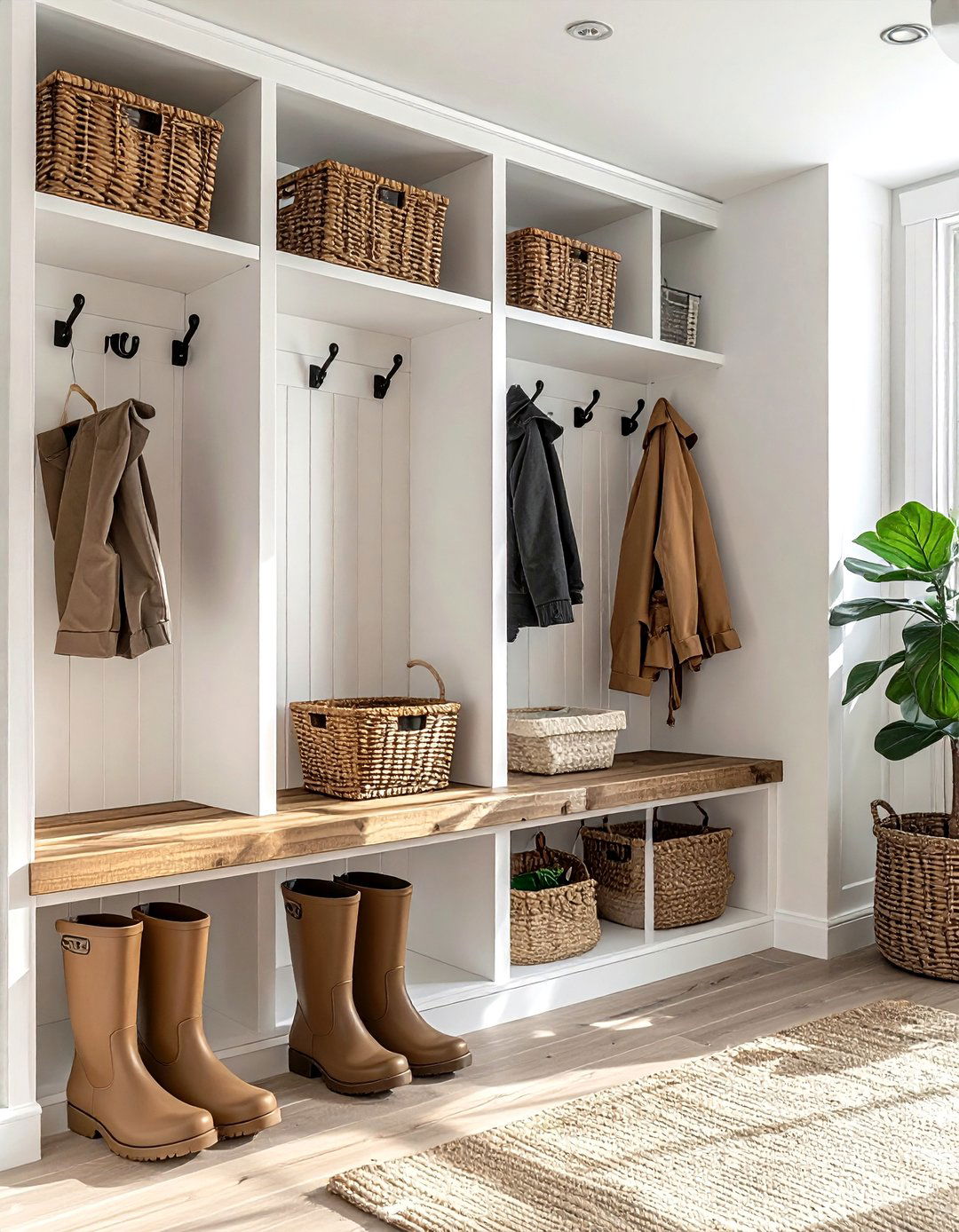 Mudroom storage - 30 one-day decor project ideas