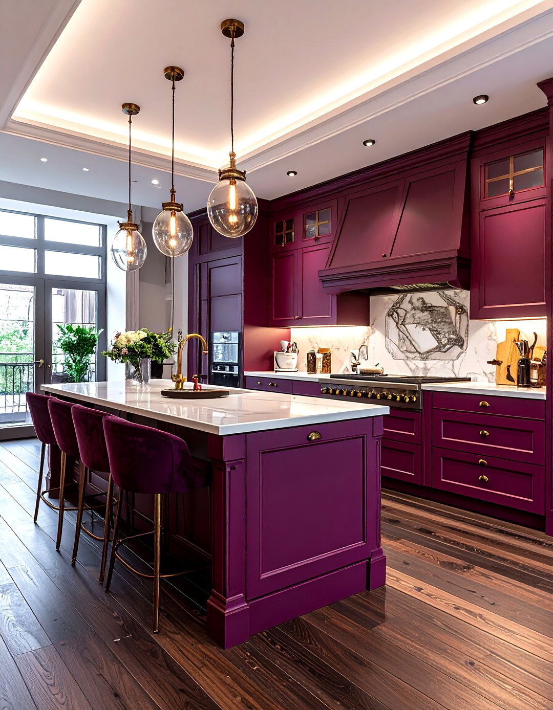 Mulberry kitchen cabinets - 30 purple kitchen color schemes