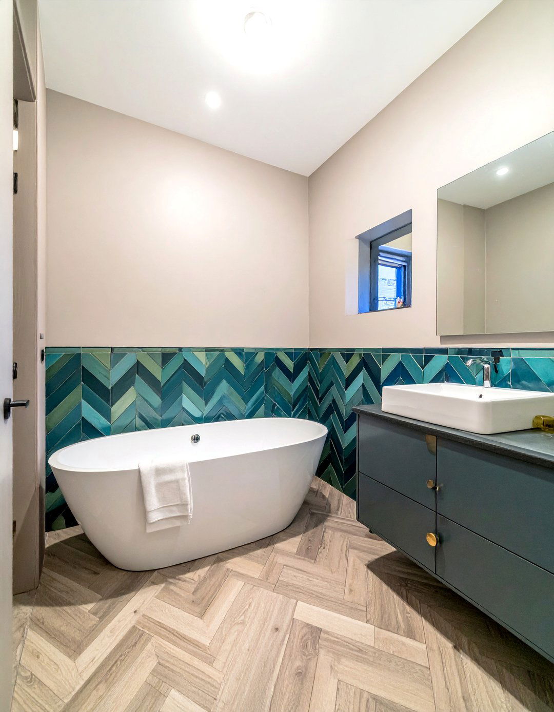 Multi Color Chevron Tile - 30 chevron tile bathroom ideas