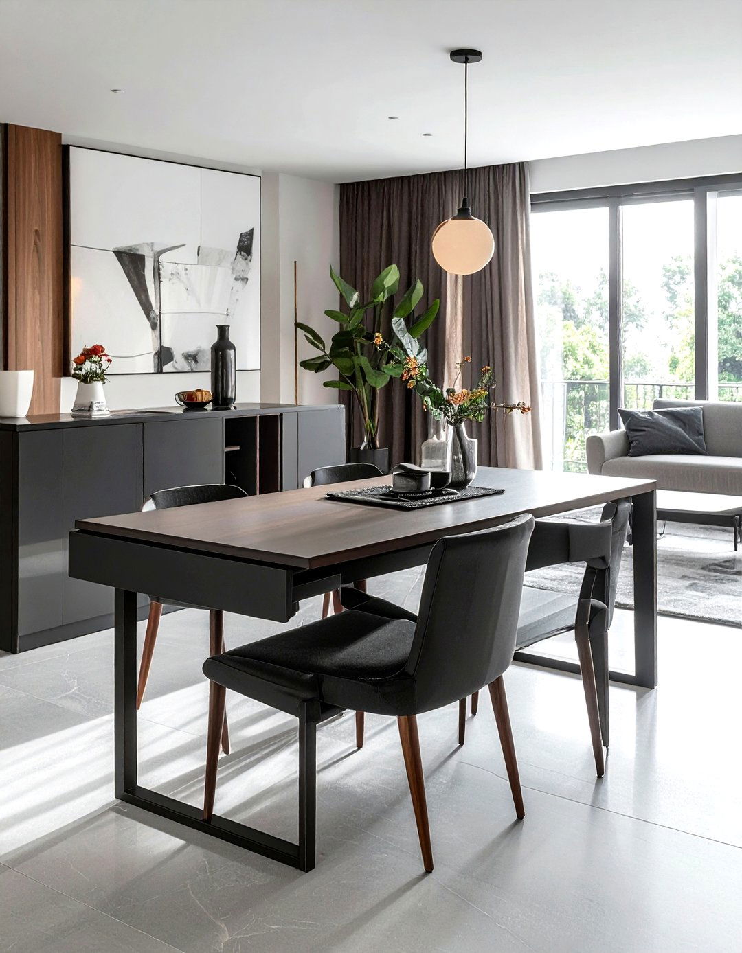 Multi Functional Console Table - 30 tiny dining room ideas