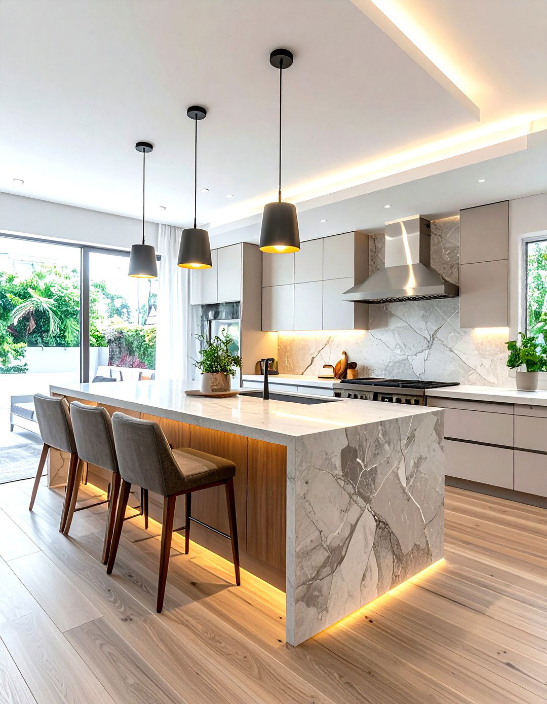 Multi Level Kitchen Island - 30 kitchen social hub ideas