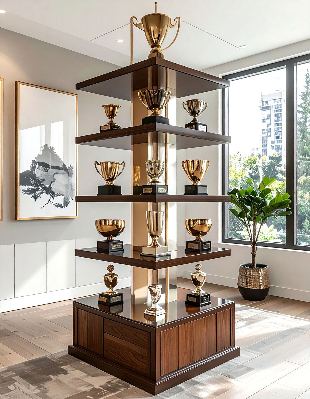 Multi Level Trophy Stand - 30 trophy display ideas