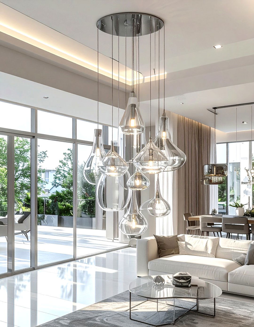 Multi Light Cluster - 30 dining room pendant lighting ideas