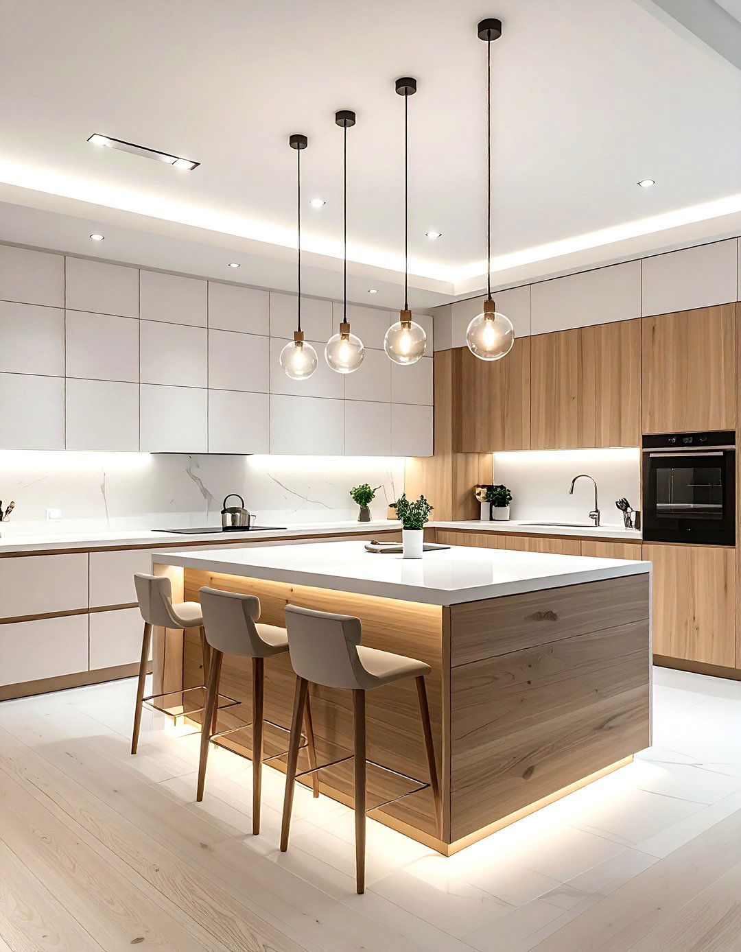 Multi Light Cluster - 30 pendant light kitchen island ideas