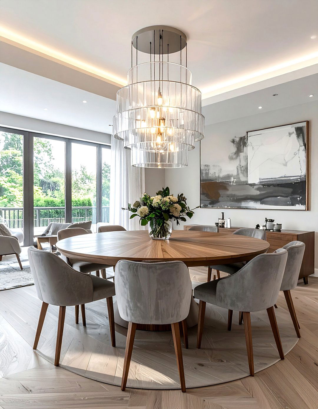 Multi Tier Glass Pendant - 30 cluster pendant dining room ideas