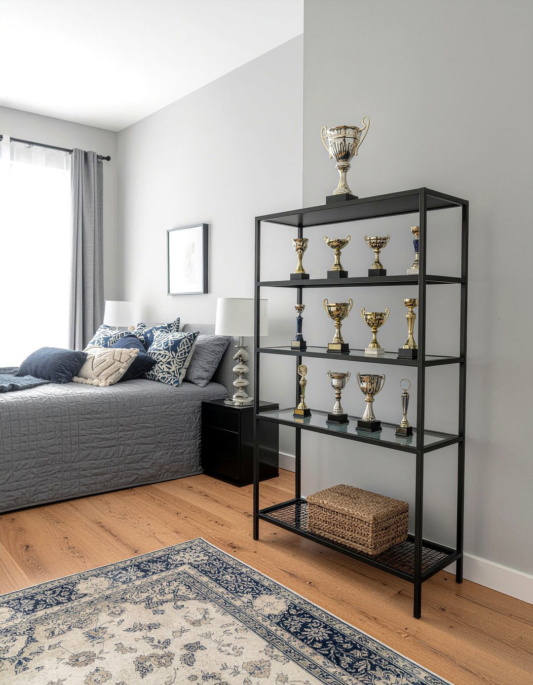 Multi level trophy rack - 30 bedroom award display ideas