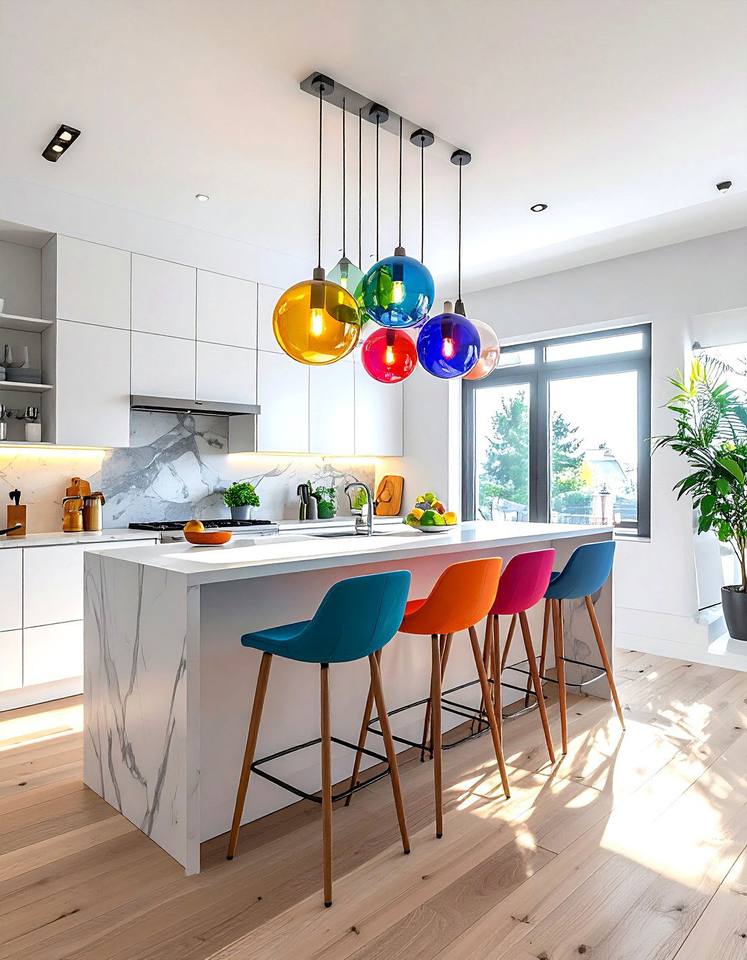 Multi light cluster pendant - 30 kitchen lighting design