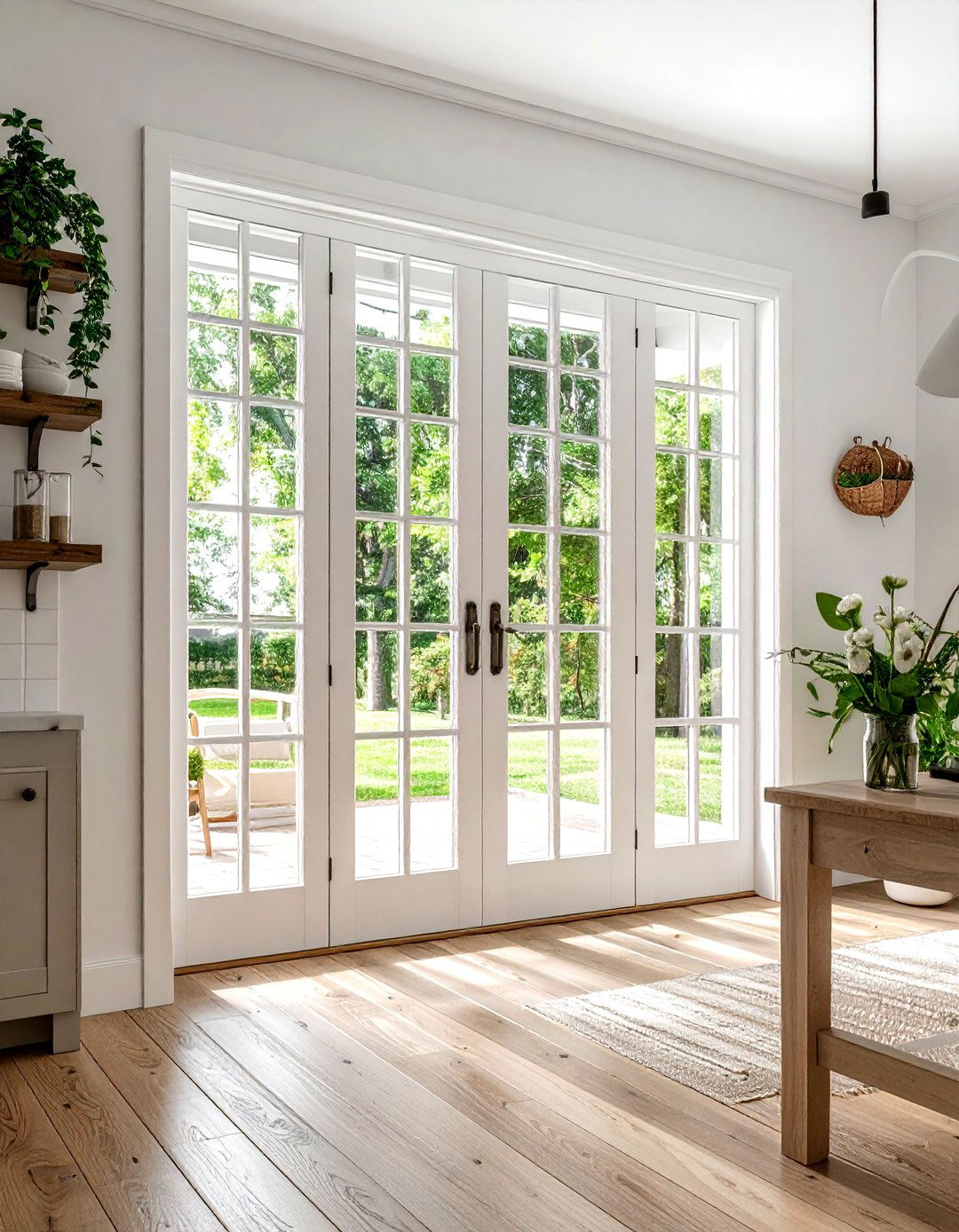 Multi lite kitchen french door - 30 kitchen French door ideas