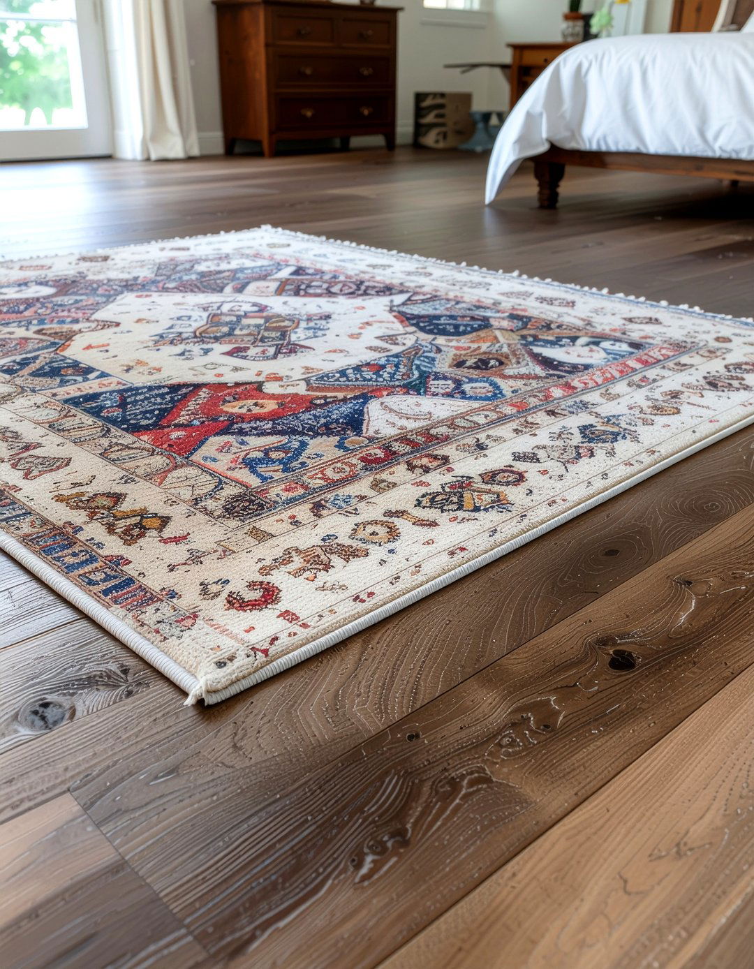 Multi tonal wood vinyl - 30 bedroom vinyl flooring ideas