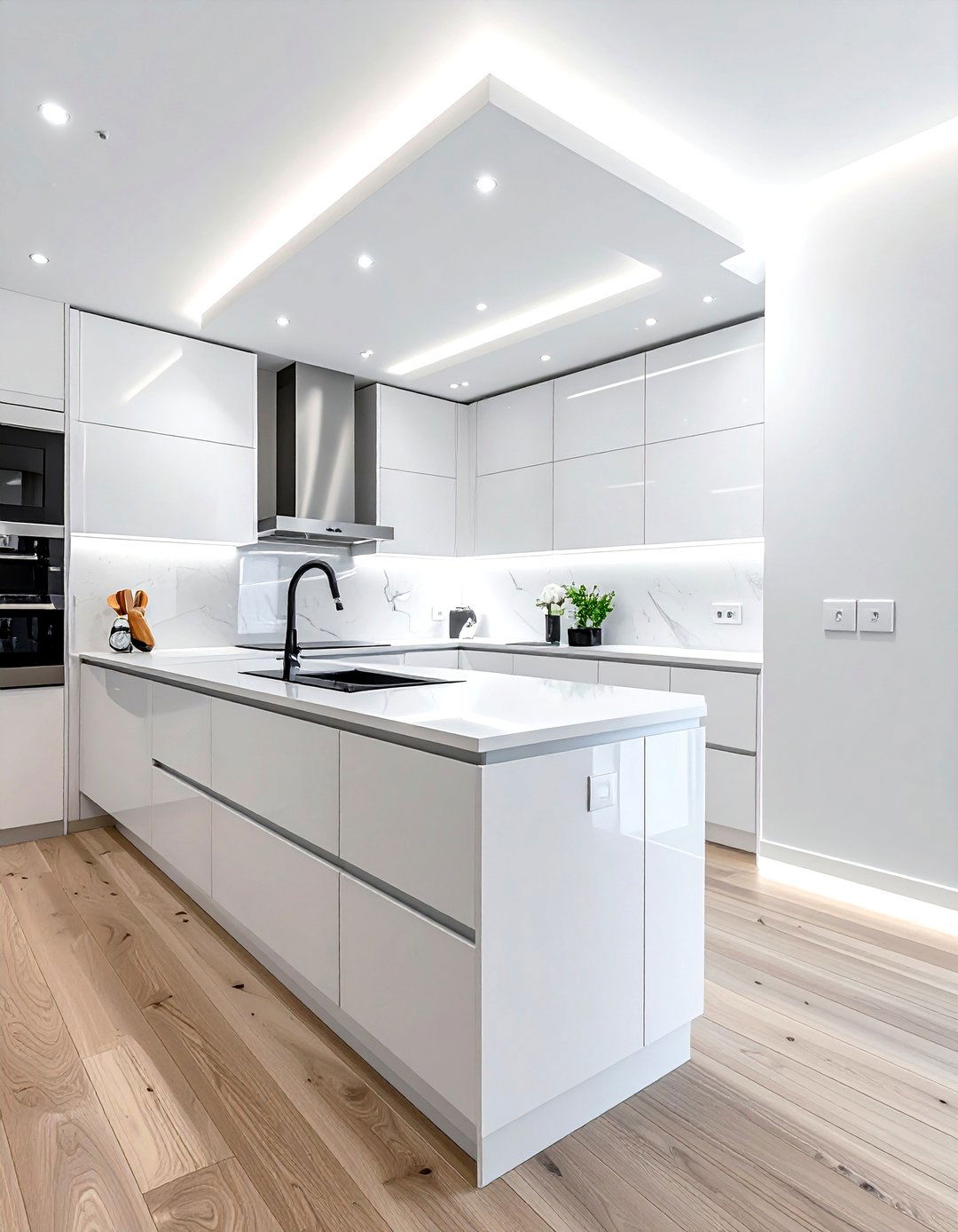 Multi zone lighting control - 30 kitchen LED lighting ideas