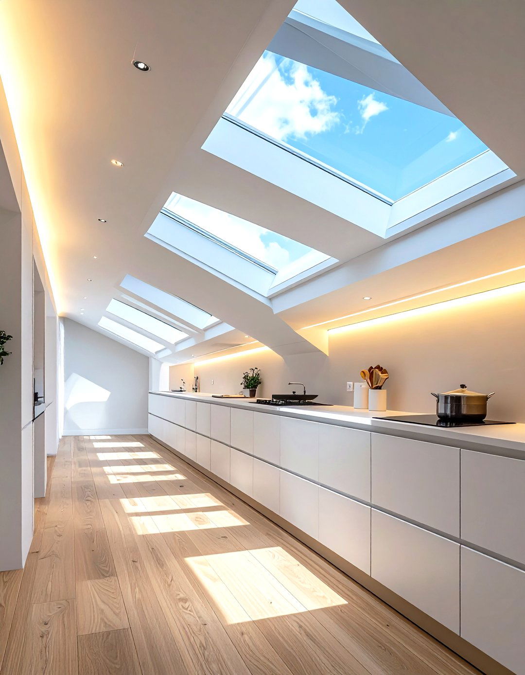 Multiple Small Skylights - 30 kitchen skylight ideas