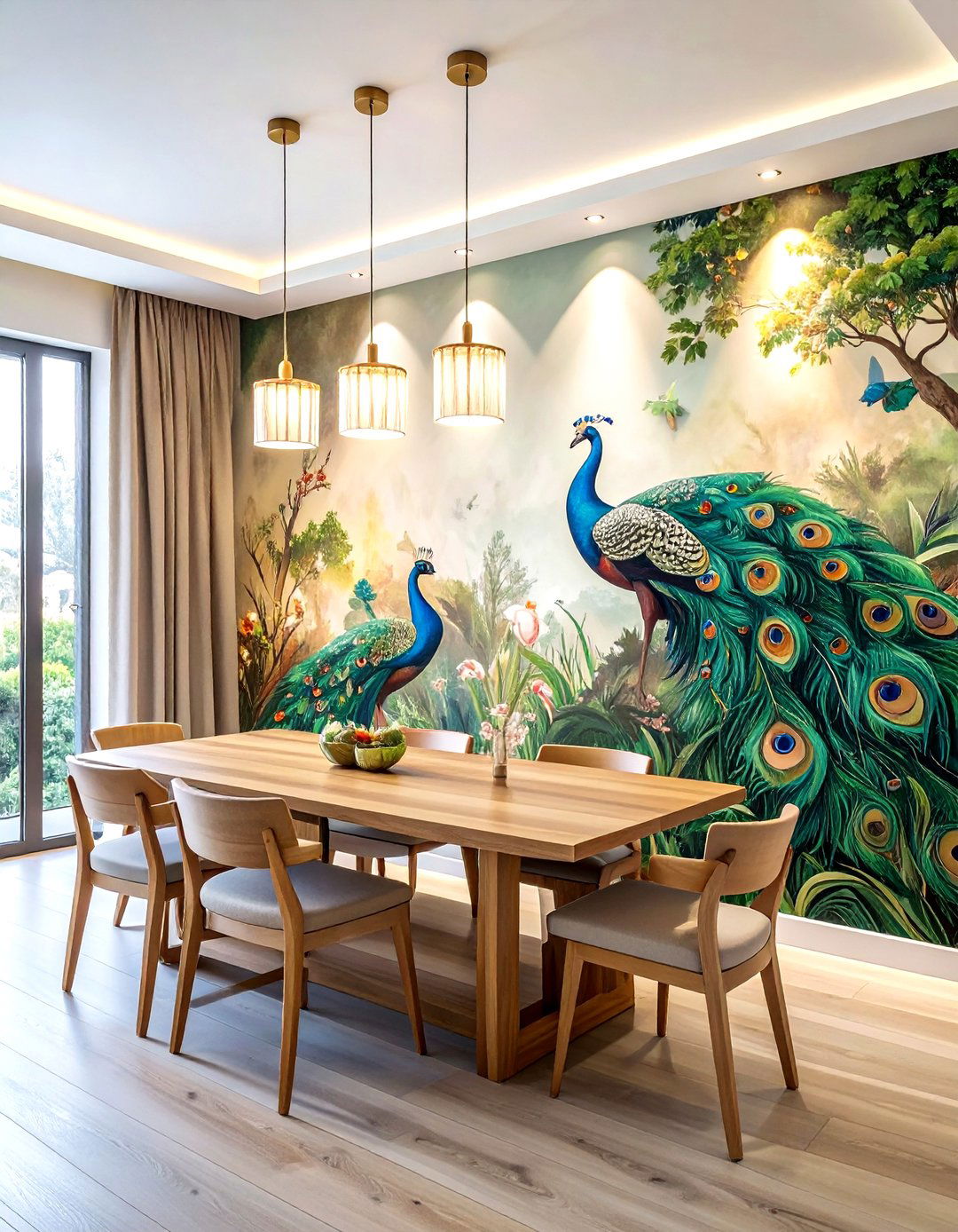 Mural Wall Dining Room - 30 Indian dining room ideas