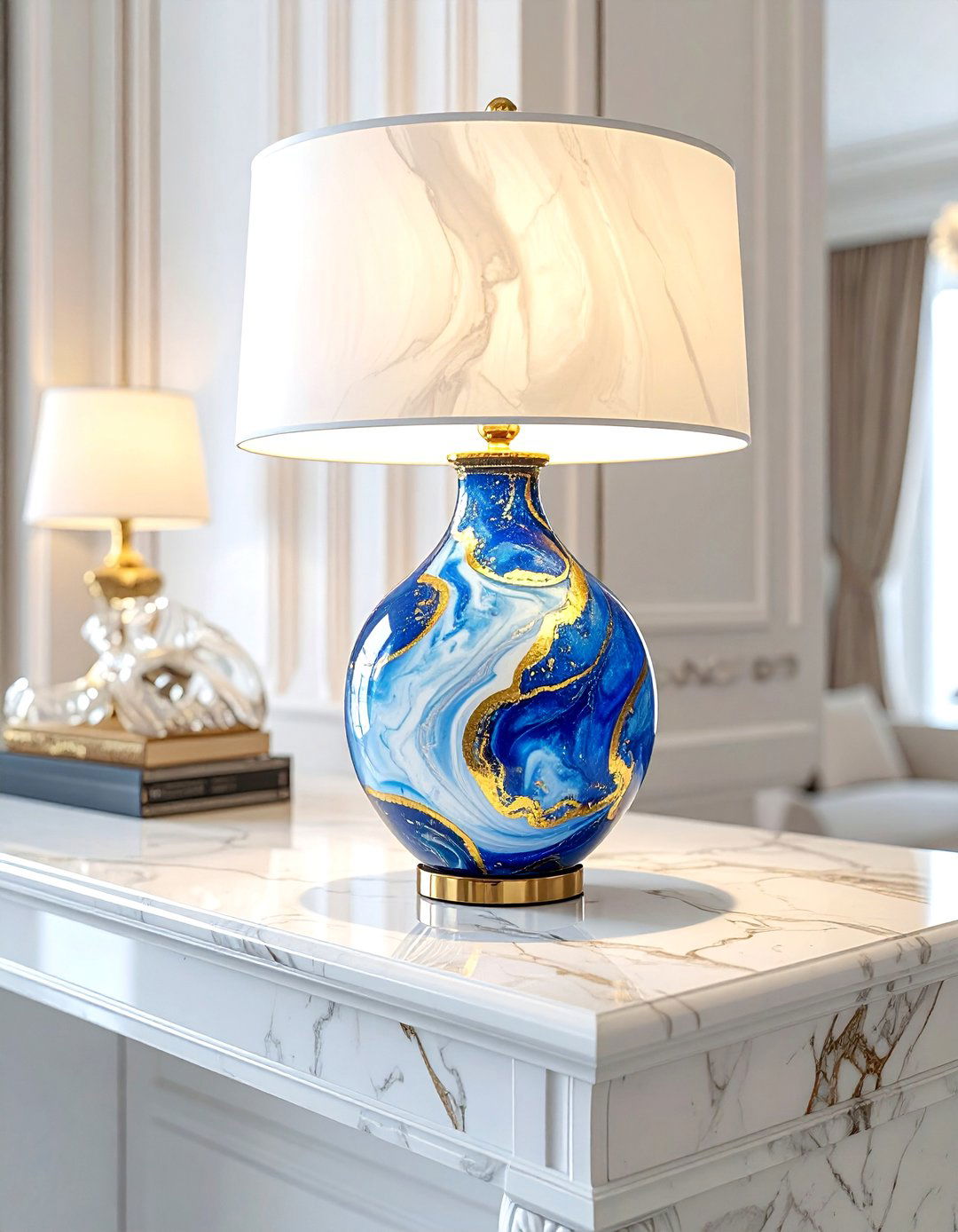 Murano Glass Table Lamp - 30 vintage lamp ideas